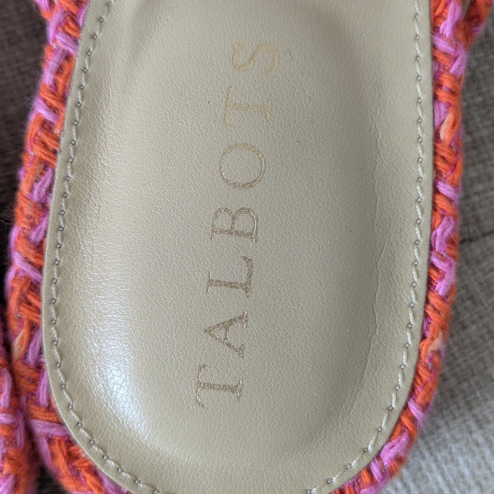 Talbot's Edison pink/orange mules - size 7.5 - Picture 4 of 6